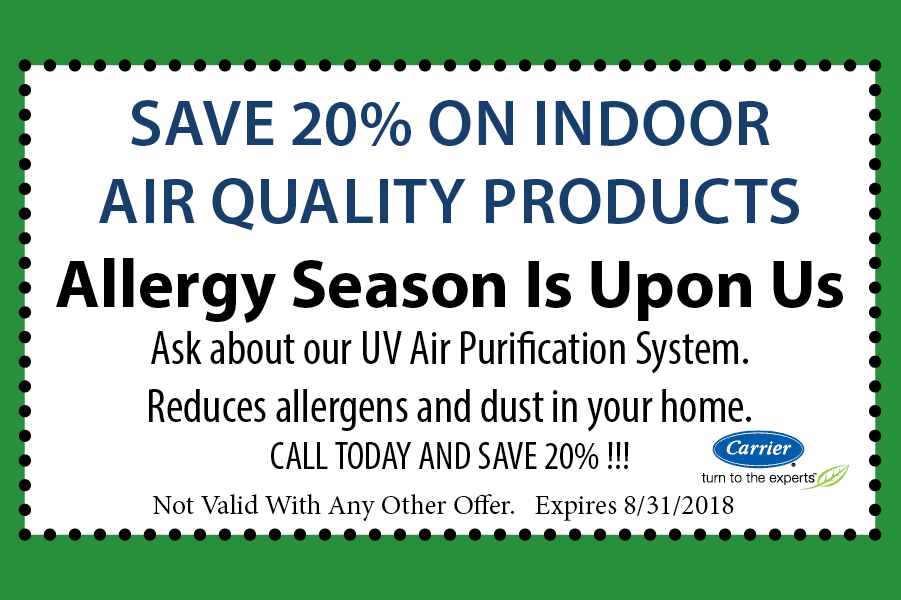save 20% on indoor air quality products allergy seasons is upon us by carrier