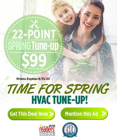 HVAC tune up time for spring get 22 point spring tune up for only $99 coupon