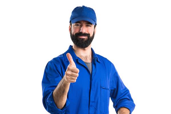 HVAC Services expert with blue uniform and hat Grand Prairie